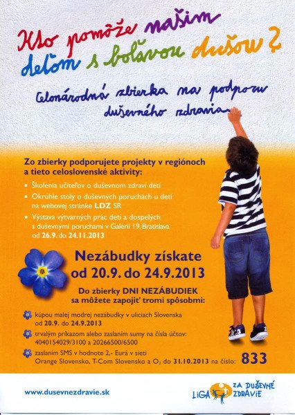 Zbierka na podporu duševného zdravia