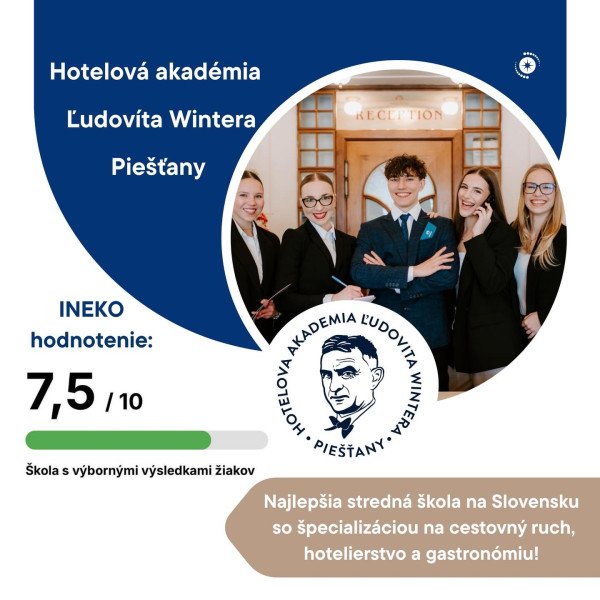 HOTELKA Z PIEŠŤAN MÁ AJ TENTO ROK ŽIAKOV S VÝBORNÝMI VÝSLEDKAMI